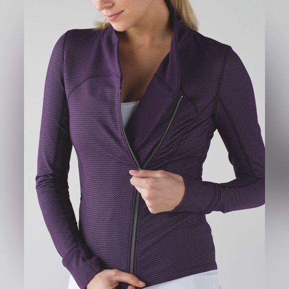 NWOT Lululemon Precision Jacket in Chain Link Lilac Deep Zinfandel - Picture 1 of 12
